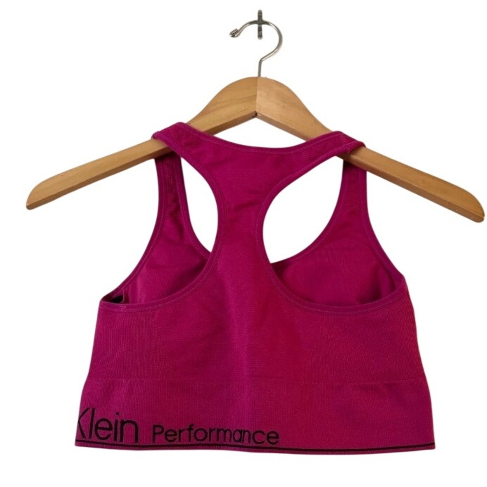 Calvin Klein Performance Pink Seamless Racerback Sports Bra NWT XL - Picture 4 of 6